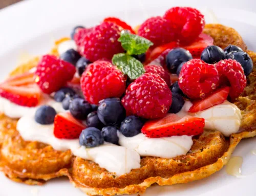 Oat Waffles With Wild Berries by Jeremy Dixon