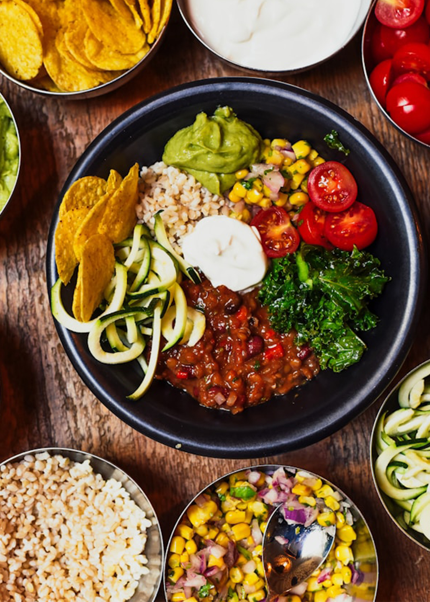 vegetarian plant based meals on table